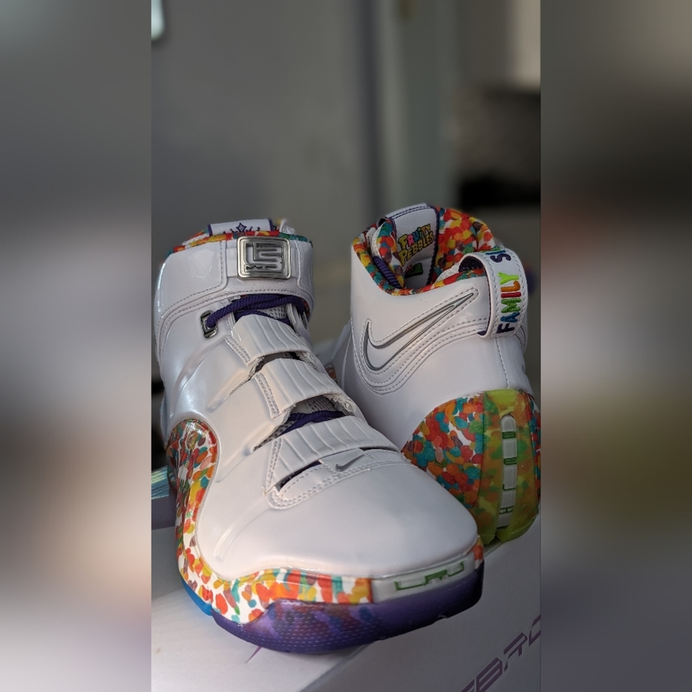 Size 10 W, 8.5 M - Nike Zoom LeBron 4 2024 Fruity Pebbles DQ9310-100